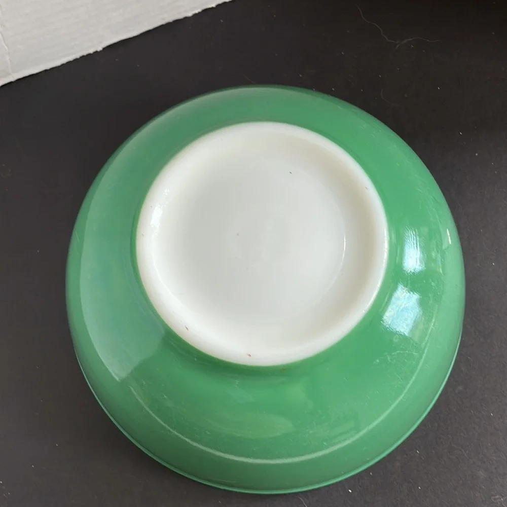 Vintage Pyrex Set 3 Primary Color Nesting Glass Mixing Bowls